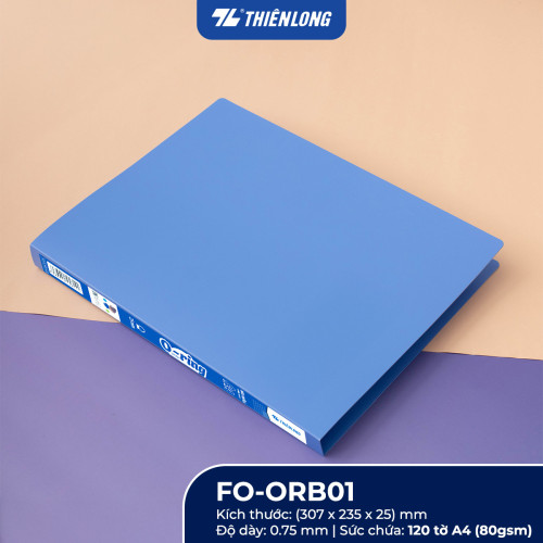 Bìa còng nhẫn 2.5F Thiên Long FO-ORB01 Xanh dương