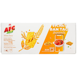 Bánh AFC vị lúa mì ( 8 Gói x 21.5g) - 172gr/200gr Bánh AFC vị lúa mì ( 8 Gói x 21.5g) - 172gr/200gr