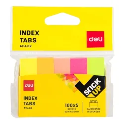 Giấy note Deli A11402 50x15mm 5 màu Giấy note Deli A11402 50x15mm 5 màu