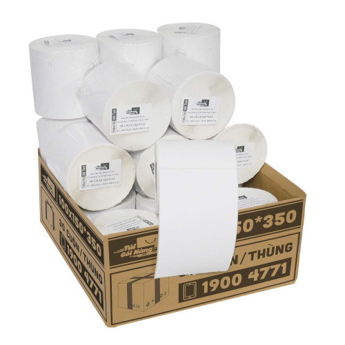 Nhãn nhiệt (100x150)mmx50m (Cuộn in nhiệt A6 100x150mmx50m 350 tờ)