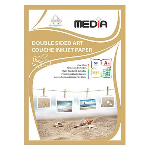 Giấy in ảnh A4 Media 1 mặt 160g Giấy in ảnh A4 Media 1 mặt 160g