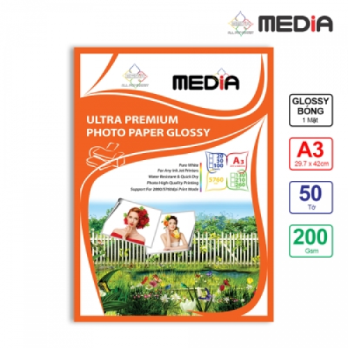 Giấy in ảnh Media A3 230g 1 mặt