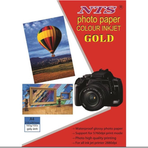 Giấy in ảnh NTS A4 1 mặt 100 tờ 160g