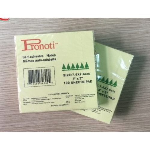 Giấy Note 3x3 Pronoti Xanh lá Giấy Note 3x3 Pronoti Xanh lá