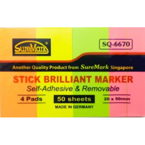 Giấy Note 4 màu Suremark SQ6670 Giấy Note 4 màu Suremark SQ6670