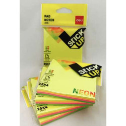 Giấy Note Deli A02602 3x3 4 màu neon Giấy Note Deli A02602 3x3 4 màu neon