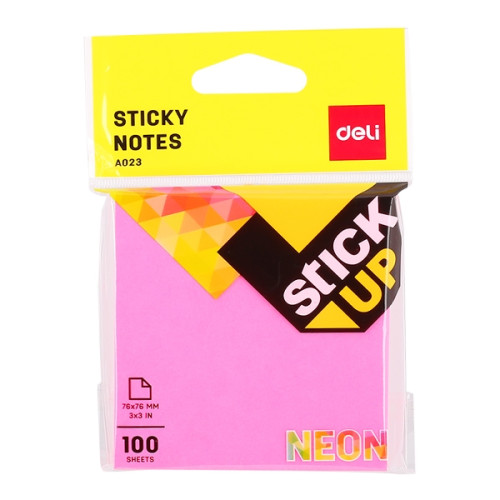 Giấy Note màu 3x3 Deli-Hồng Giấy Note màu 3x3 Deli-Hồng