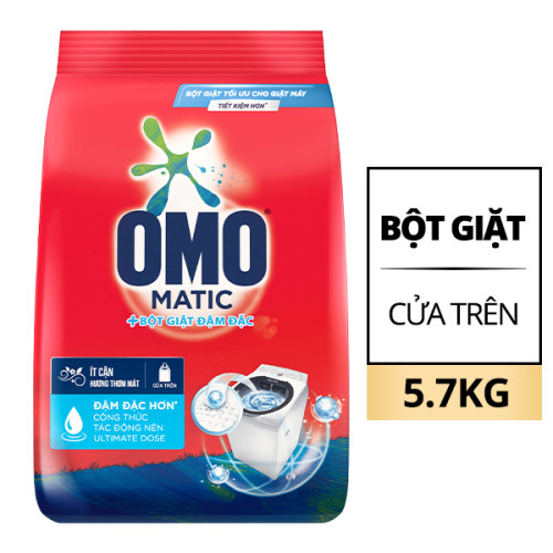 Bột giặt Omo Matic Cửa Trên  5.7Kg