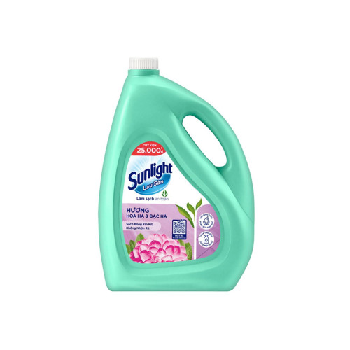Nước lau sàn Sunlight hoa hạ và bạc hà 3.6 kg