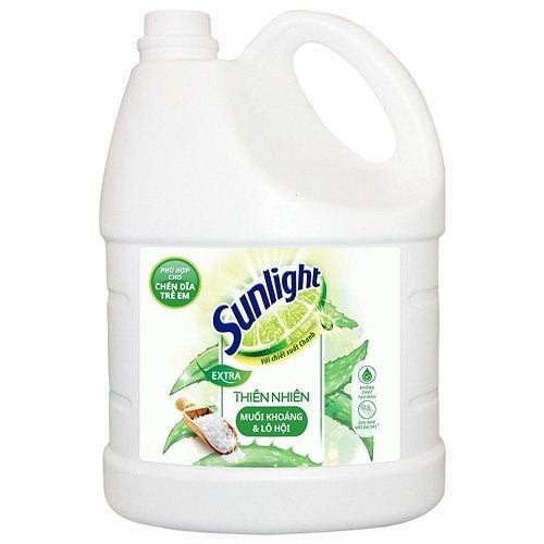 Nước rửa chén Sunlight Thiên Nhiên muối khoáng và lô hội 3.6Kg Nước rửa chén Sunlight Thiên Nhiên muối khoáng và lô hội 3.6Kg