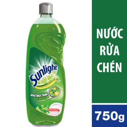 Nước rửa chén Sunlight trà xanh 750ml Nước rửa chén Sunlight trà xanh 750ml