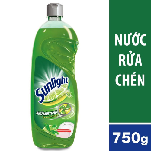 Nước rửa chén Sunlight trà xanh 750ml Nước rửa chén Sunlight trà xanh 750ml