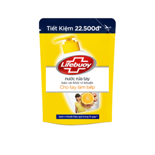 Nước rửa tay Lifebuoy Vitamin chanh  túi 400g
