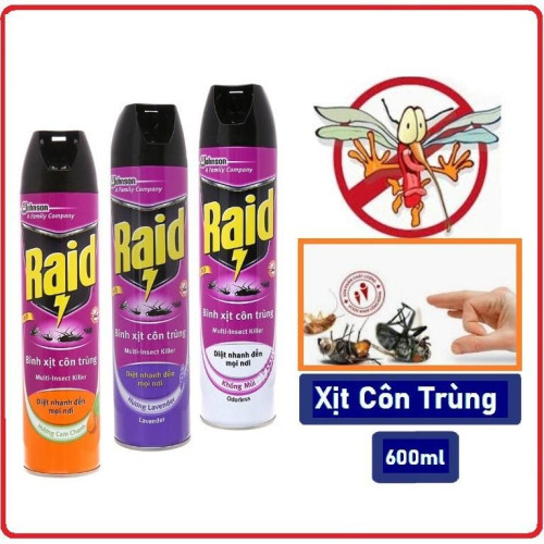 Bình Xịt Côn Trùng Raidmax 520 ml - Hương Lavender