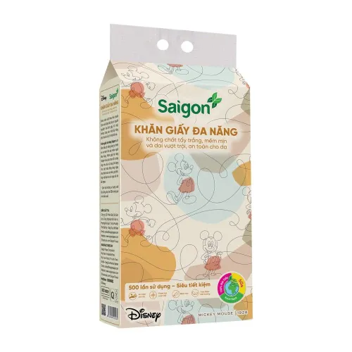 Khăn giấy rút Sài Gòn treo tường 2 lớp gói 500 tờ Khăn giấy rút Sài Gòn treo tường 2 lớp gói 500 tờ