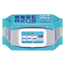 Khăn ướt cồn Let Green 50 tờ