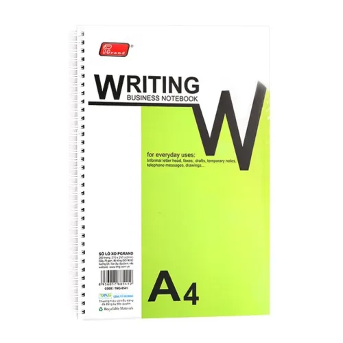 Sổ lò xo A4 200 trang (100 tờ) Pgrand