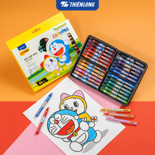 Bút sáp dầu Thiên Long 24 màu Colokit Doraemon CR-C06/DO