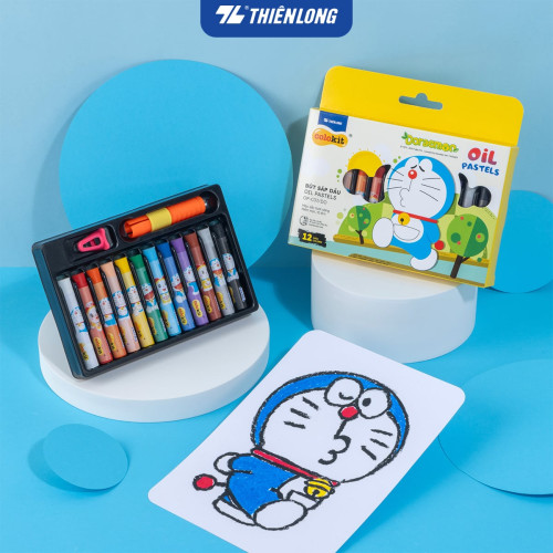 Bút sáp dầu Thiên Long 12 màu Colokit Doraemon OP-C07/DO