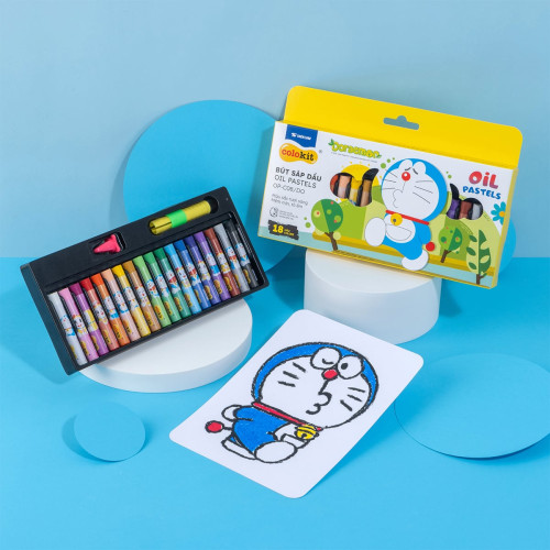 Bút sáp dầu Thiên Long 18 màu Colokit Doraemon OP-C08/DO