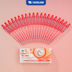 Bút bi Thiên Long TL-061 ngòi 0.5mm mực đỏ