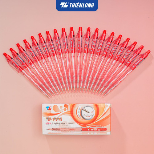 Bút bi Thiên Long TL-061 ngòi 0.5mm mực đỏ