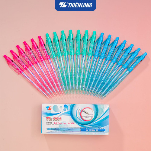 Bút bi Thiên Long TL-061 ngòi 0.5mm mực xanh