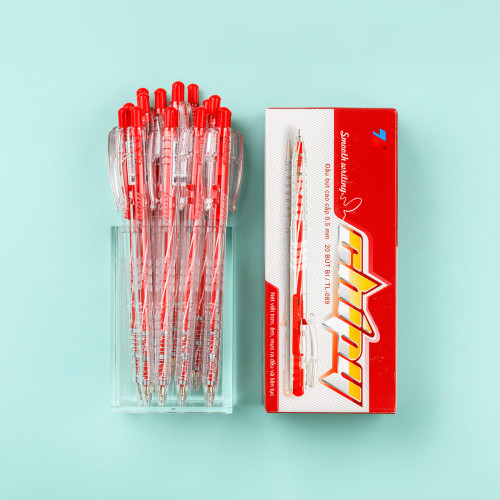 Bút bi Thiên Long TL-089 ngòi 0.5mm mực đỏ