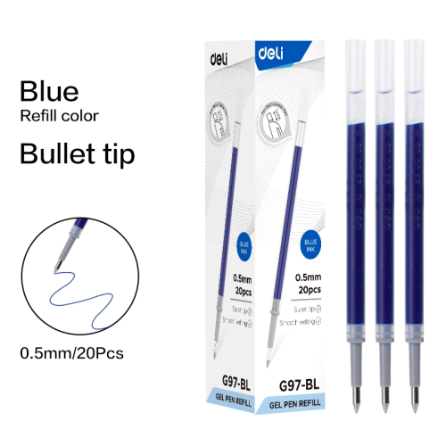 Ruột bút Deli 0.5mm Xanh EG97-BL