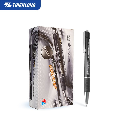 Bút Bi Thiên Long TL-036 Mực Đen Ngòi 0.7mm Metal Clip