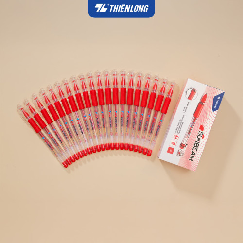 Bút gel Thiên Long GEL-08 Sunbeam ngòi 0.5mm Đỏ
