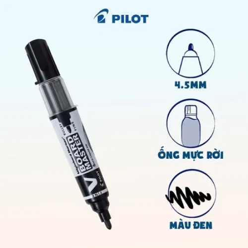 Bút lông bảng Pilot V Board Master S mực đen WBMA Bút lông bảng Pilot V Board Master S mực đen WBMA